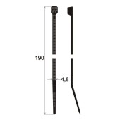 Stahovací pásky 190 x 4,8 mm (100 ks)