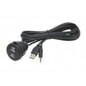 USB / JACK 4pólová zásuvka s kabelem