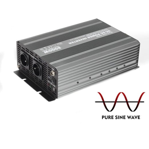 Měnič napětí sinusový z 12V na 230V, USB, 2000W - CAR2000-S