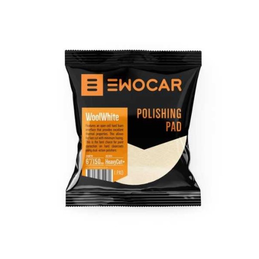 Lešticí kotouč Ewocar WoolWhite Aggressive Wool Pad 85/75 mm