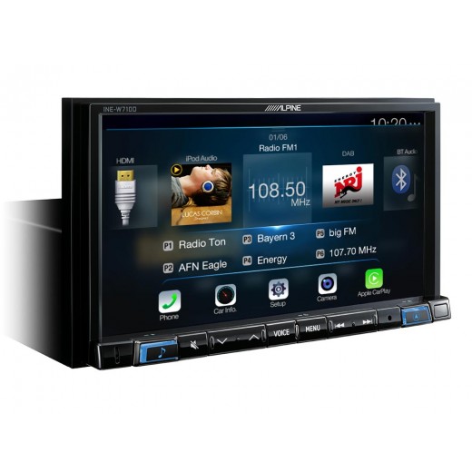 2DIN autorádio s GPS navigací Alpine INE-W710D