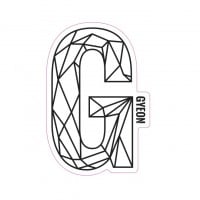 Samolepka Gyeon G Sticker Black (100 mm x 65,6 mm)